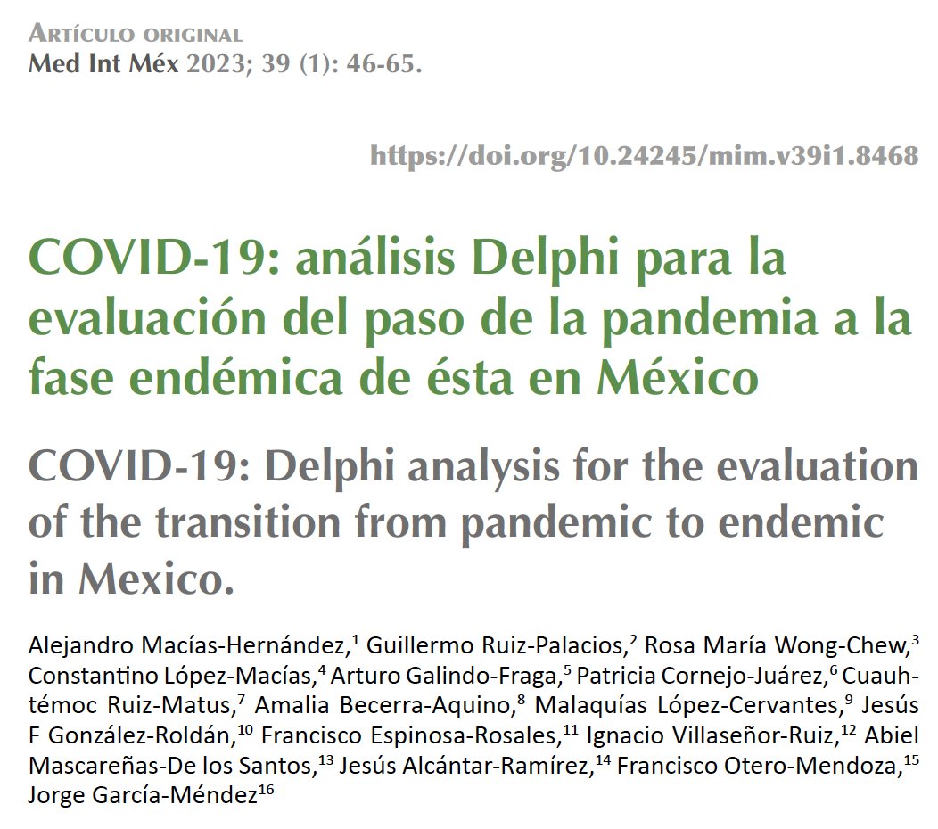 MedIntMex's tweet photo. #ArtículoOriginal Muy interesante trabajo de expertos acerca de #Covid_19 en #México. Puedes consultarlo, así como todo el número 1/2023, sin costo en: https://t.co/o3u4BjV0mJ @CMIMorg @CMMIoficial @NietoEditores #MedIntMex https://t.co/tz1aVTuzSH