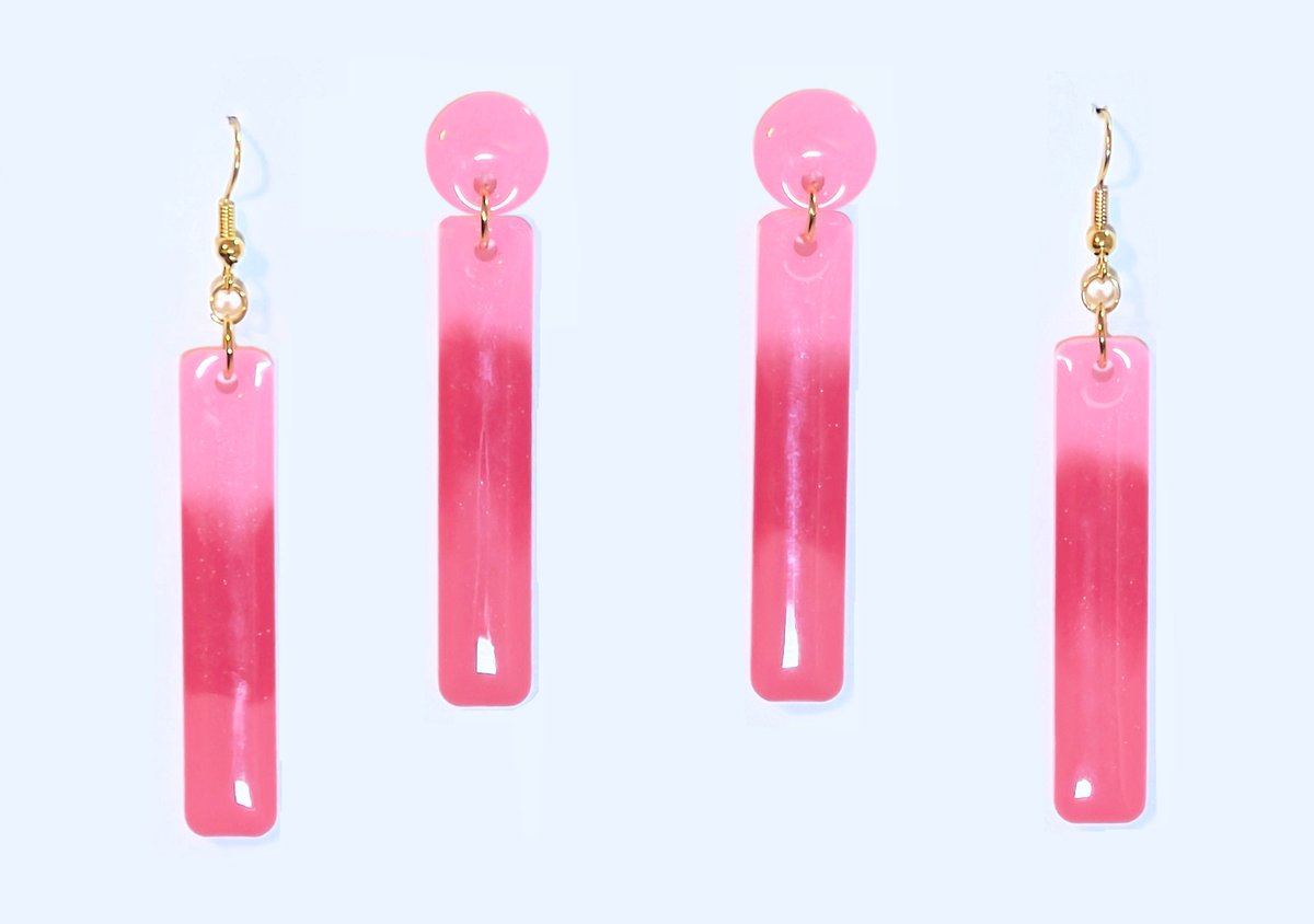 Brighten up your wardrobe and mood with the latest addition to my #etsy shop: Pink Ombre Bar Earrings etsy.me/40towgs #pink #rectangle #lightpinkearrings #hotpinkstuds #ombreearrings #springearrings #summerearrings #easterearrings #giftforher