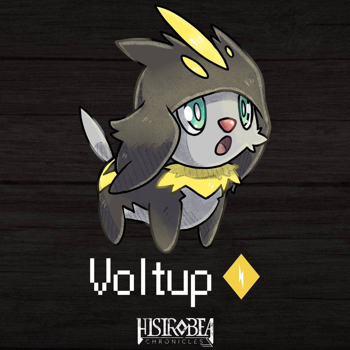 And last but not least, the 5th and final Histrobea you can start your adventure with in #HistrobeaChronicles is Voltup! Voltup is a Thunder Attribute, and is a mix of curious, friendly, playful, and gentle all in one. Would you want Voltup as your first partner? Let me know!