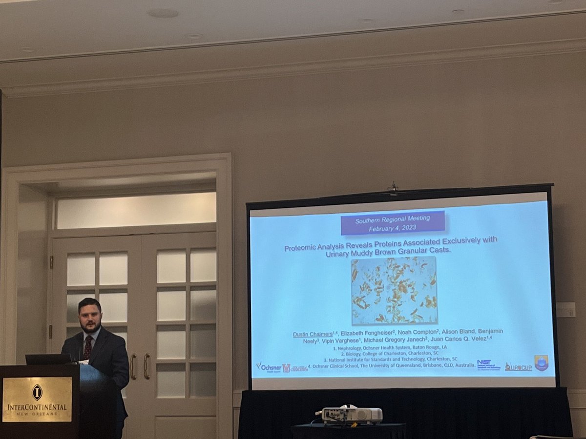 dustychalms's tweet photo. Beyond excited to finally present this passion project proteomics of MBGCs to identify potential biomarkers of ATN @vipvargh @janechmg @VelezNephHepato @UROCUP1 #SRM2023 #UrinaryMicroscopy #UrineSediment #NephTwitter https://t.co/3FnvCoGLbJ