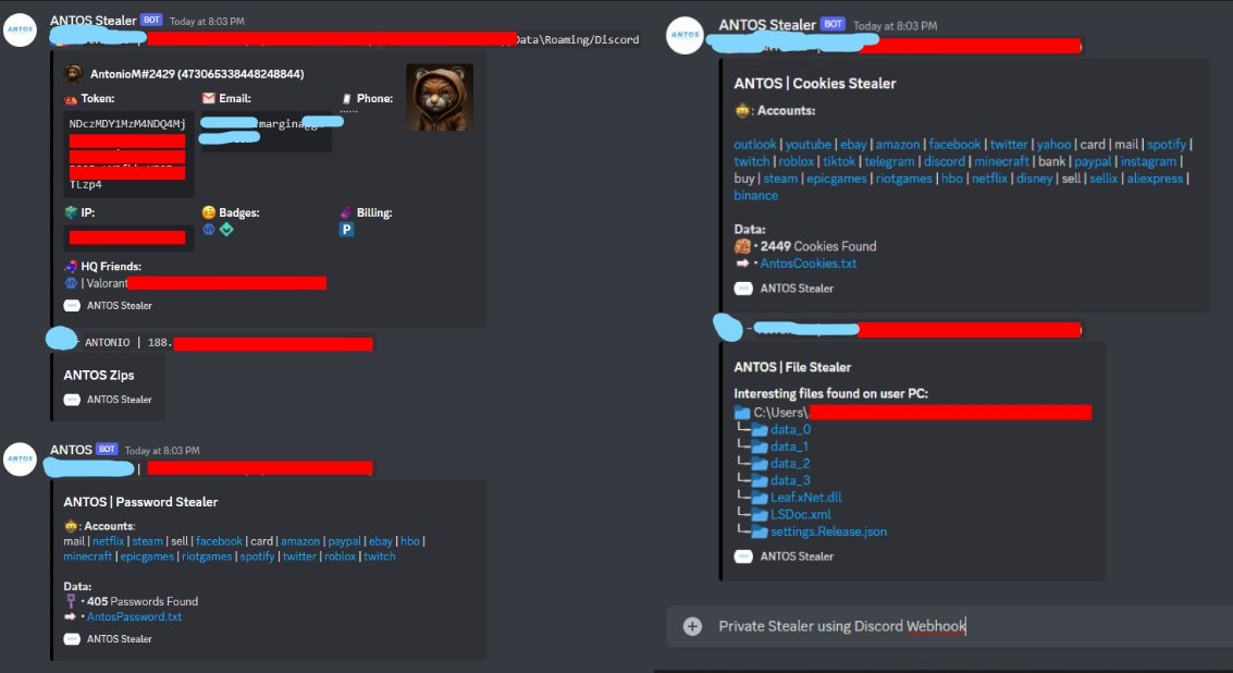 Looking to sell my Private Stealer 
Works with discord webhook
->Easy to use
->Integrated [.py] to [.exe] convertor
->Steals passwords, cookies,email,ip, discord token, recently used files like folders and zips
Not detected by anti-viruses
This Software is developed only by me.
