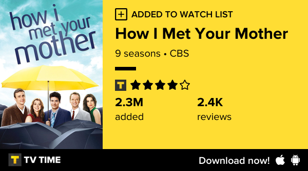 FallenBansheee's tweet photo. I've just started following How I Met Your Mother https://t.co/HAUzx3wFcU #tvtime https://t.co/ndx4L4Lc6x