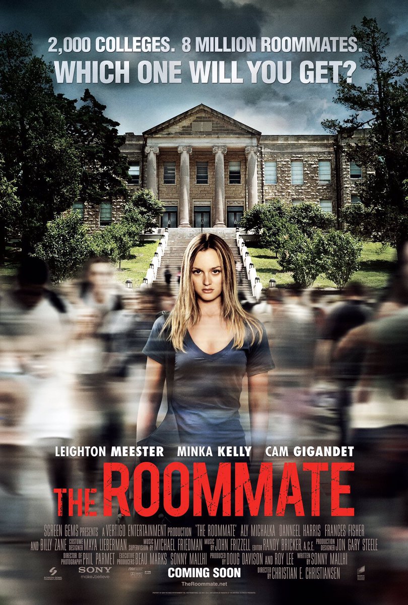 🎬MOVIE HISTORY: 12 years ago today, February 4, 2011, the movie ‘The Roommate’ opened in theaters! #LeightonMeester #MinkaKelly #CamGigandet #DanneelHarris @MattLanter #NinaDobrev #AlyMichalka (@alyandaj ) @KatGraham #BillyZane #FrancesFisher #TomasArana #AlexMeraz