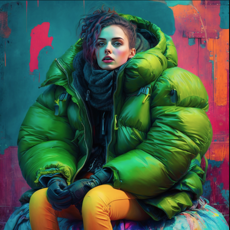 pufflady310's tweet photo. ACID DYSTOPIA puffers 3
@FAICmag @FAICeditor
#winterpuff #pufferjacket #pufflady #AIArtistCommunity #aifashion #aifashionweek23 https://t.co/huUvgCLCJ6