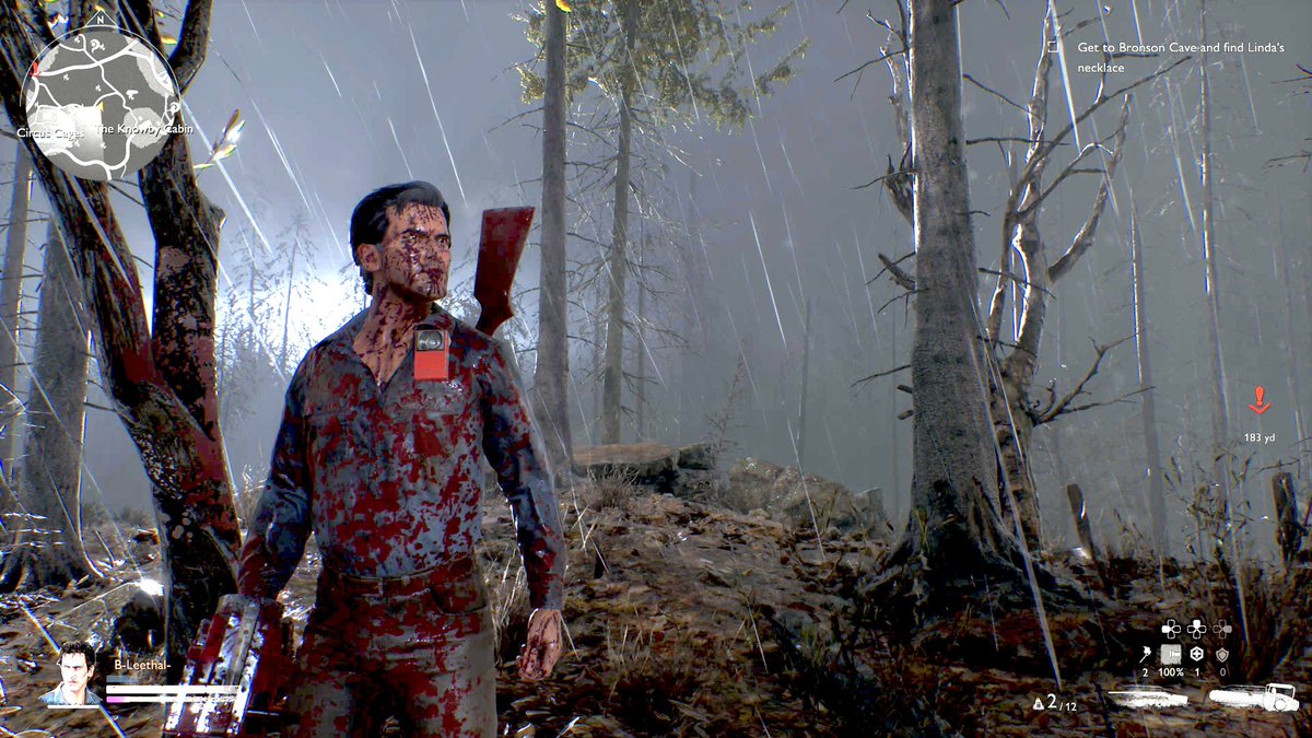 path2podcast's tweet photo. B-leethal- here and just wanted to share a quick shot of some bloody goodness…loving it! @SaberGames #EVILDEADTHEGAME #PS5Share @GroovyBruce #groovy https://t.co/6joOgwTzTY