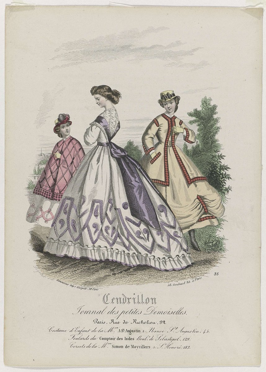 Our next random Iconclass notation is 41D2121(+832), which is used to catalogue depictions of "coat (+ girls' clothes)".
