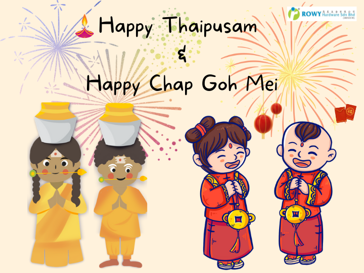 BhdRowy's tweet photo. This year Thaipusam and Chap Goh Mei fall on the same day!!! 🎉🎉🎊🎊
To our Hindu friends and family, HAPPY THAIPUSAM 
To our Chinese friends and family, HAPPY CHAP GOH MEI 

#rowyhardware #rowy #thaipusam #happychapgohmei #Holidays #enjoy #blessings https://t.co/2JURqz38Un