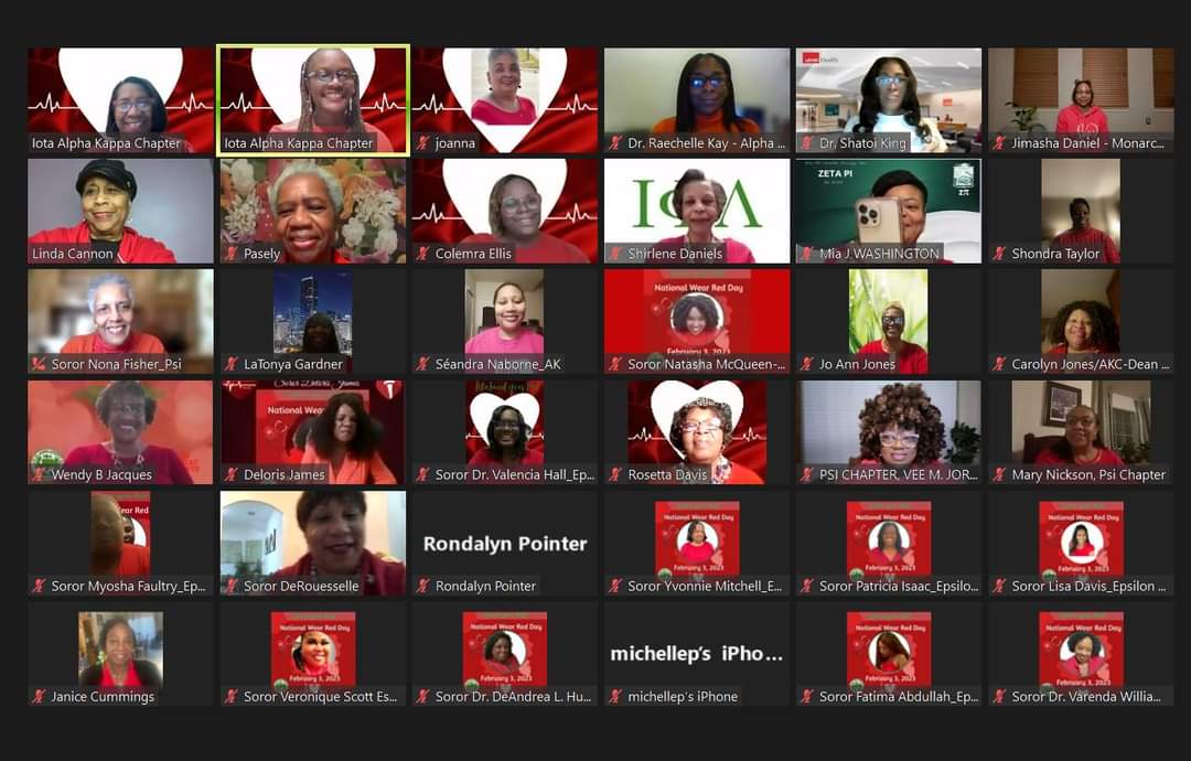 IotaAlphaKappa's tweet photo. Last night green went red for heart health awareness and heart disease prevention. We heard from experts on tips, diet dos and don’ts and learned yoga breathing stress reduction tips. #greengoesred #GoRedDay #hearthealthawareness #iotaphilambdasorority #alphakappachapter https://t.co/1jDep2r8Qx