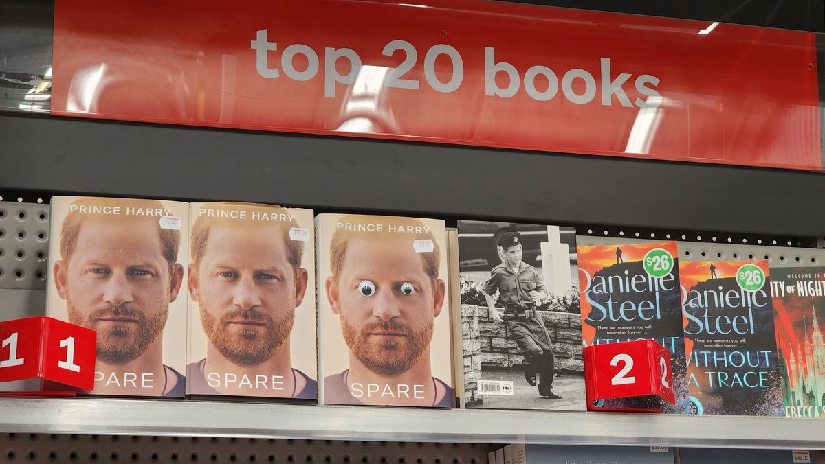 RobbieA350's tweet photo. Even Prince Harry is surprised to be at #1 🤣 #thewarehouse https://t.co/KI0RCIrvdq
