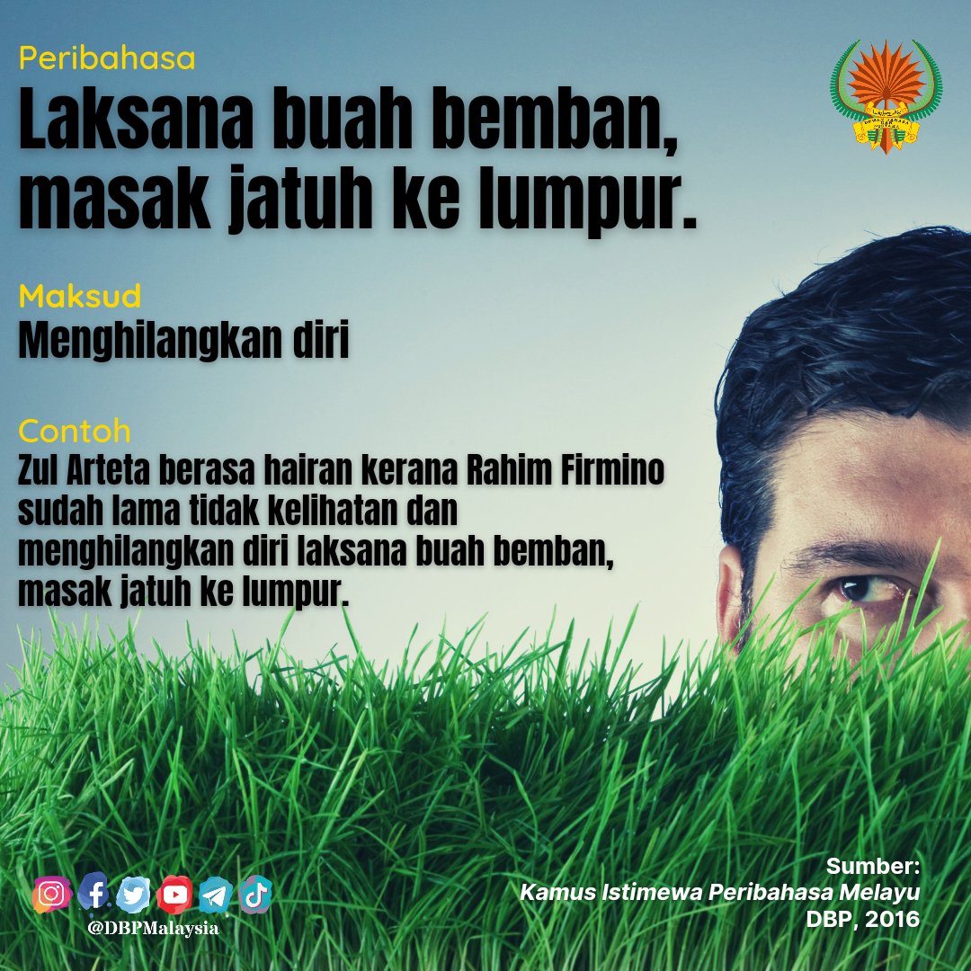 DBPMalaysia's tweet photo. Peribahasa

#Peribahasa
#DekadBahasaKebangsaan
#BahasaJiwaBangsa https://t.co/6tZPsAbQmY