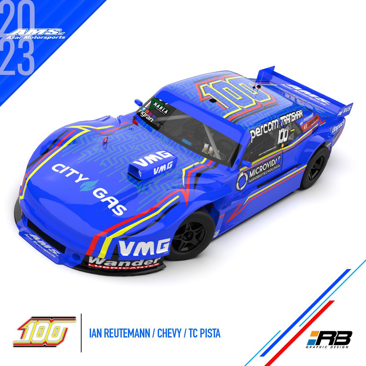 AzarMotorsports's tweet photo. Les presentamos el #Chevrolet de @IanReutemann para su año en TCPista. 

Diseño @RBDesignOficial https://t.co/T6pig0D2WI