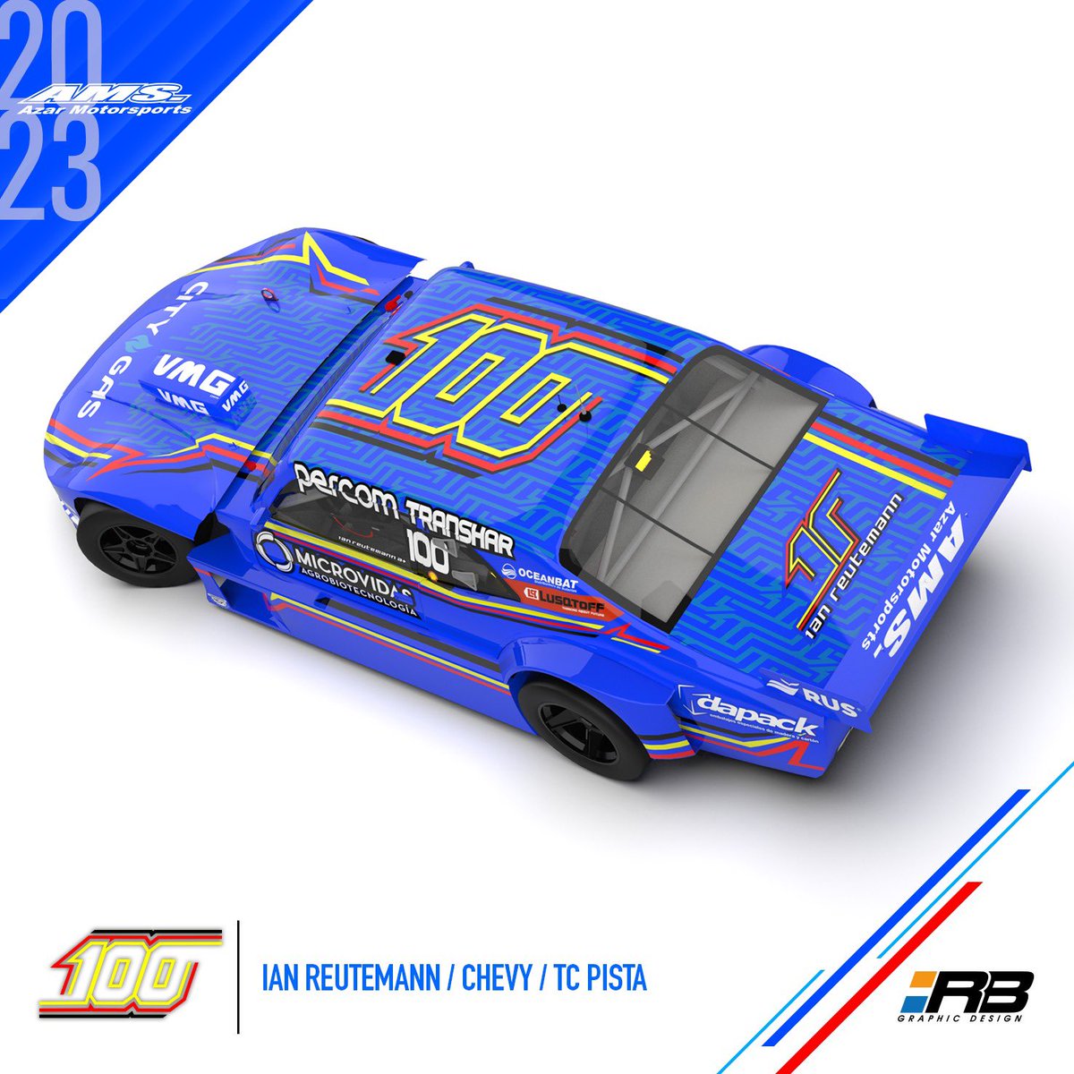 AzarMotorsports's tweet photo. Les presentamos el #Chevrolet de @IanReutemann para su año en TCPista. 

Diseño @RBDesignOficial https://t.co/T6pig0D2WI