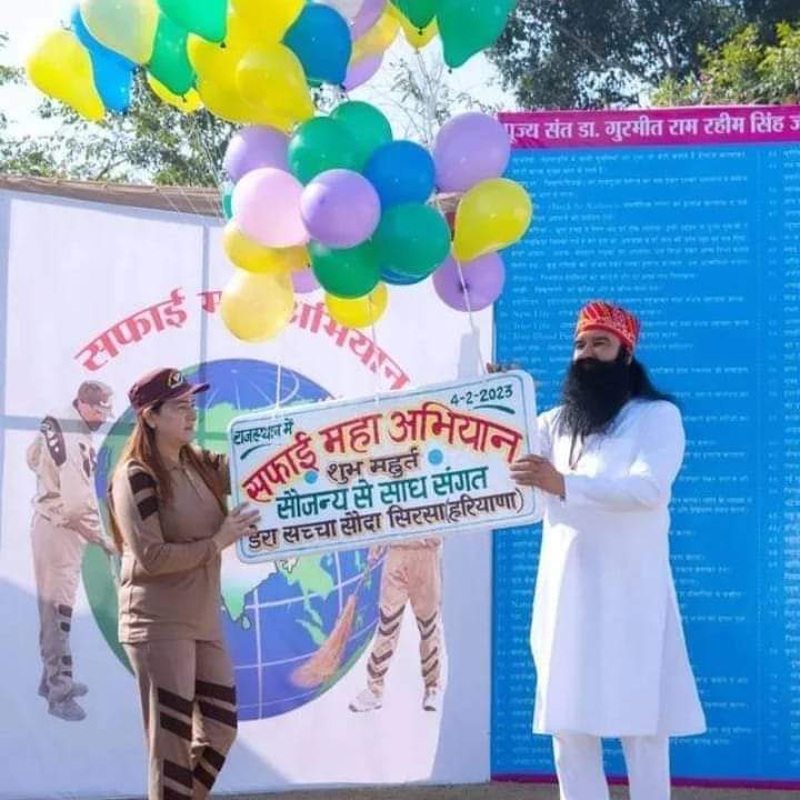 imVickyMansa's tweet image. If the environment is all good, then the society will be free from diseases. With this aim, a cleanliness campaign was organized in entire Rajsthan by the followers of Dera Sacha Sauda with the inspiration of Saint Gurmeet Ram Rahim ji. #GiftOfCleanliness #CleanedRajasthan