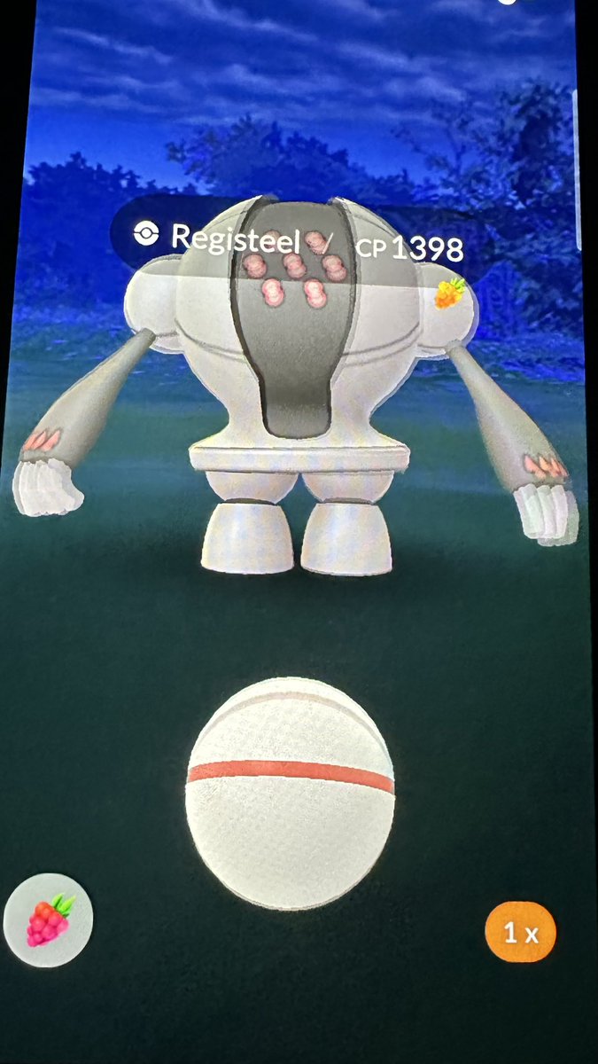 aPokespokes's tweet image. Make that 3 hundos in 24 hours! But… it fled 🙈🥲 I’ve done well, first legendary/mythical hundo that’s fled… 1 in 49! As I said to the friend who sent it to me… better to make it a Registeel rather than a Rayquaza 😁😂

Now time to sleep 😴 

#PoGO #LegendaryHundo #LostHundos