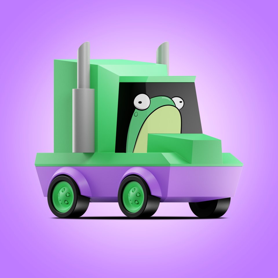 My new joyride handles quite nicely HONK HONK ribbit 🚛 opensea.io/collection/joy…