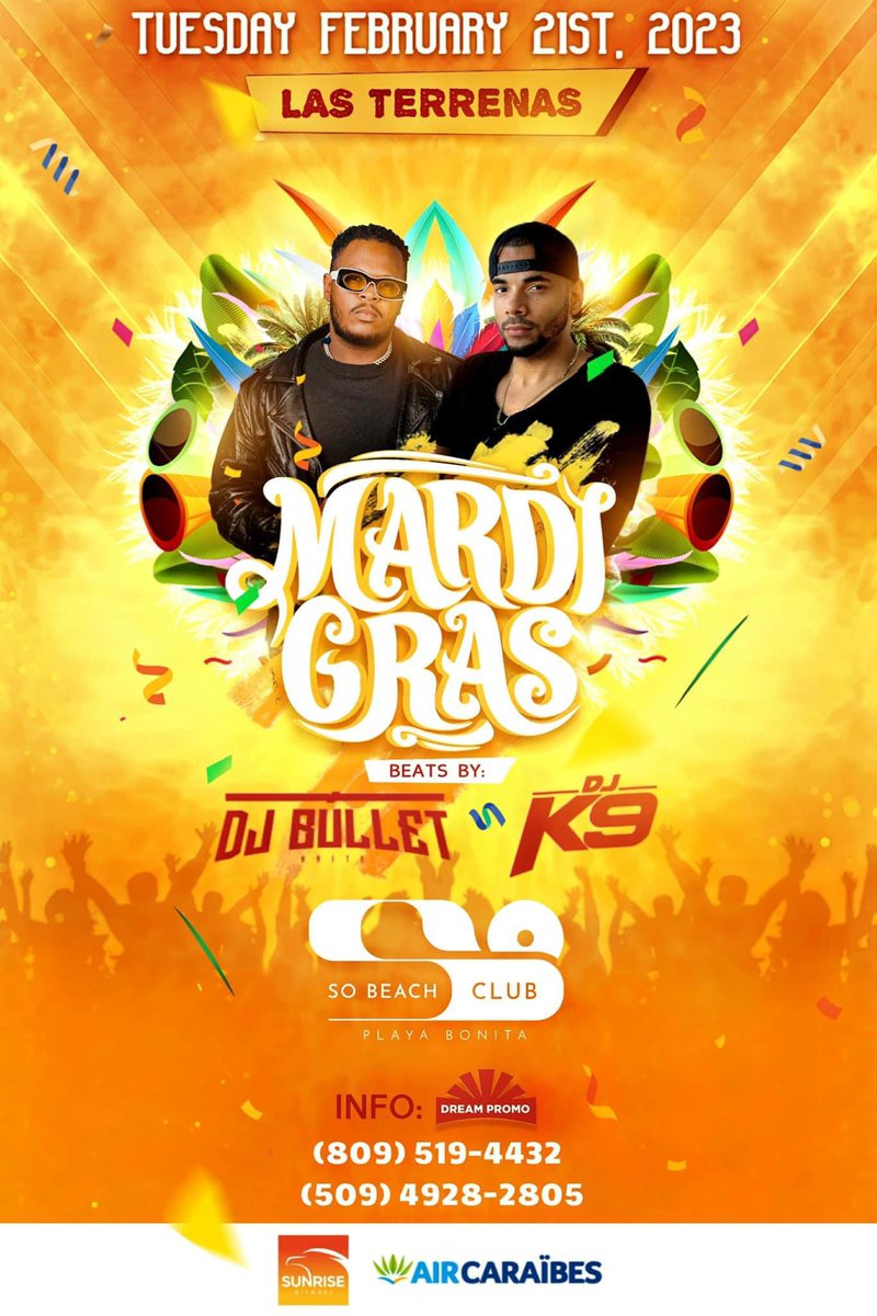 MARDI GRAS- Las Terrenas, Dominican Republic at Playa Bonita <a href="/DJK9_/">DJ K9</a>  <a href="/DjBulletHaiti/">Dj Bullet</a>