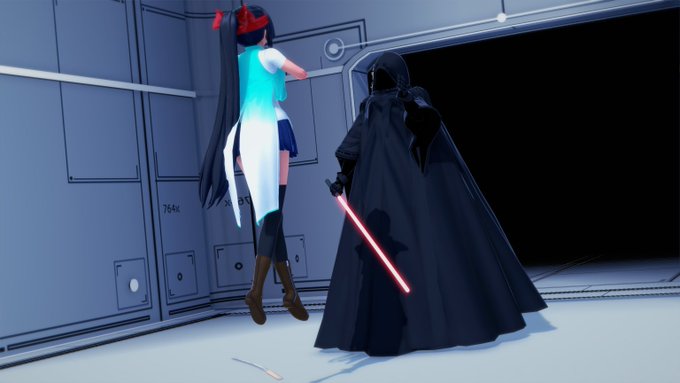 切りあうと思ったら謎パワーで即負けするアサギちゃん 