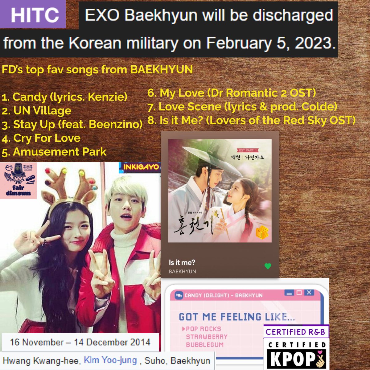 #BAEKHYUN_is_back
IMO, the best K-R&B Male Soloist

Did you know? #baekhyun once hosted SBS Inkigayo with #KimYooJung & even provided OST for #LoversoftheRedSky :O

#배켜니_소집해제한다_짱이지
#배켜나_우리_기다렸어

#배켜니_보답_받을준비완료
#exo #kpop
#김유정 #金裕貞 #金裕贞