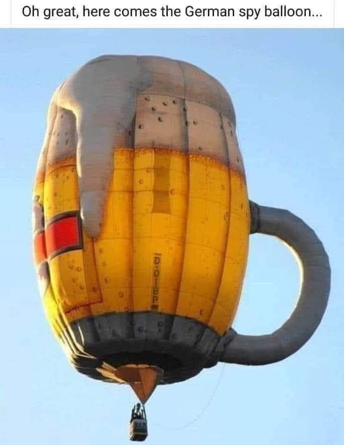TDaven01's tweet image. Well, here we go again...🎈🤣🤣🍻 #SpyBalloonTracker #ChineseSpyBalloon #GermanSpy