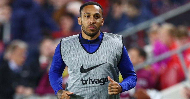caughtoffside's tweet photo. 🚨 EXCLUSIVE 🚨

After failing to make their #UCL squad, Pierre-Emerick Aubameyang will 100% leave Chelsea in 2023 ☑️

Plus more exclusive stories from @FabrizioRomano 📝

Full story 👇👇