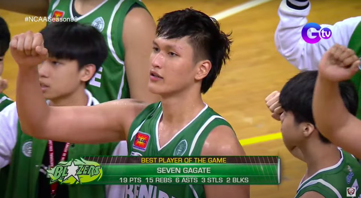 gmasportsph's tweet photo. #NCAASeason98 Jrs. Basketball 

Best Player of the Game (LPU vs. LSGH): Seven Gagate

19 pts
15 rebs
6 asts
4 stls
2 blks

LIVE: https://t.co/8Yah7UuYyl https://t.co/7m3zCCVFOS