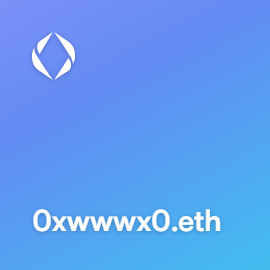 0xwwwx0.eth bought for 1 ETH on Alienswap Marketplace #ENS #ensdomains #EnsNames

ens.vision/name/0xwwwx0.e…