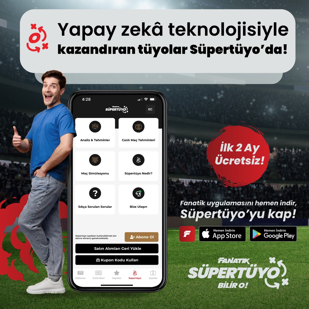 fanatikcomtr's tweet photo. Kazandıran tüyolar, Fanatik Süpertüyo’da! 

Süpertüyo, geçmiş maç analizleriyle tahminler yapıyor, canlı maçlarda anlık tüyolarla ve maç simülasyonlarıyla kazandırıyor. Sen de Fanatik uygulamasını indir, Süpertüyo’ya üye ol! Süpertüyo, ilk 2 ay ücretsiz!

https://t.co/D5gF4thLVh https://t.co/COhRHAIi7u