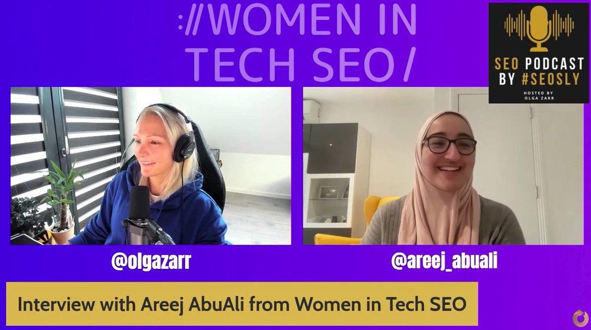 🔥 Don't miss out on episode #25 of the SEO Podcast by #SEOSLY featuring <a href="/areej_abuali/">Areej</a>, founder of <a href="/techseowomen/">Women in Tech SEO</a> and <a href="/crawlinaHQ/">Crawlina</a>.   Areej is by far one of the most prominent figures in #SEO.
➡️ youtu.be/gQnLyFqo9aQ