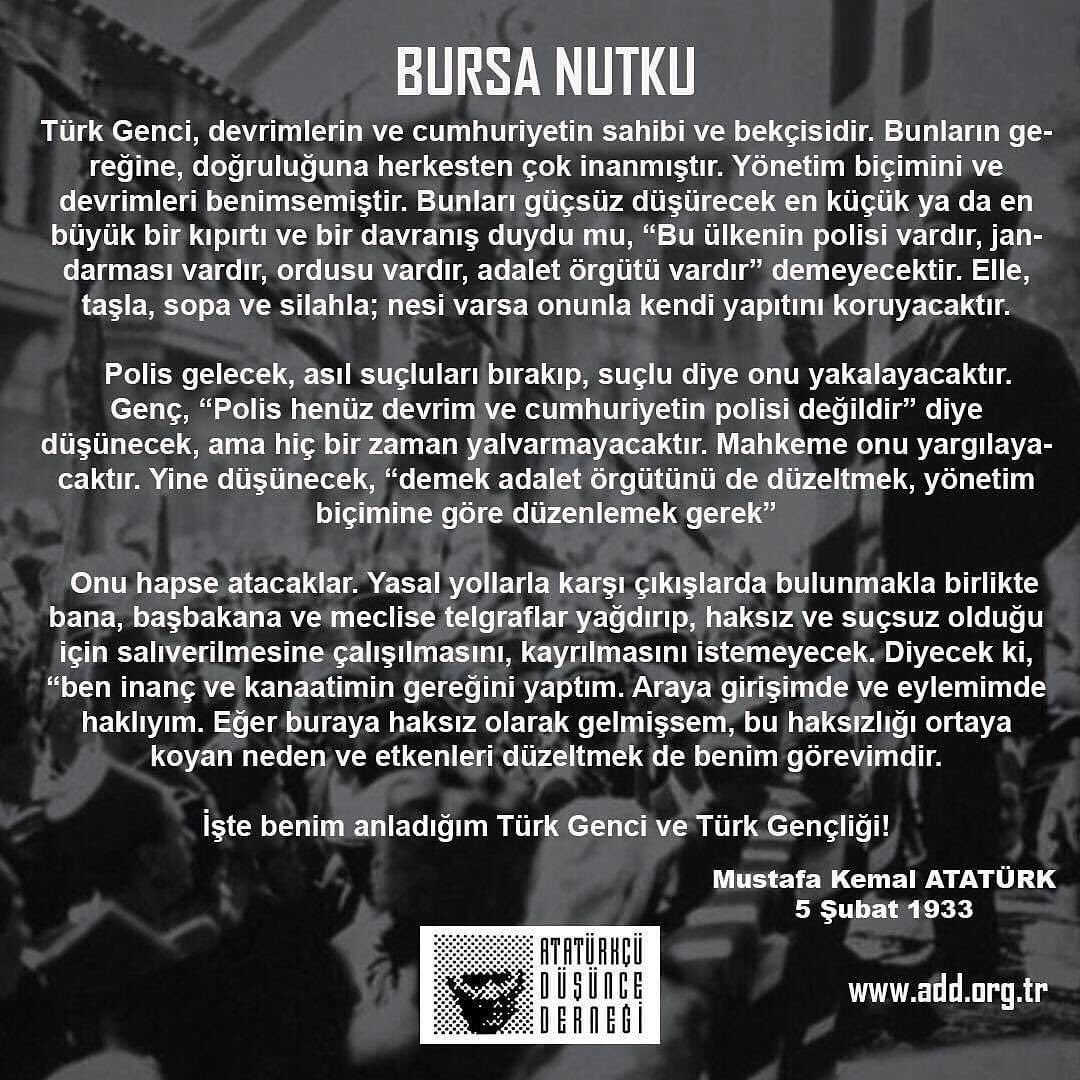 #BursaNutku 🇹🇷
İşte benim anladığım Türk Genci ve Gençliği !

#GaziMustafaKemalATATÜRK ♥️
#5Şubat1933 

#AddŞarköyŞubesi