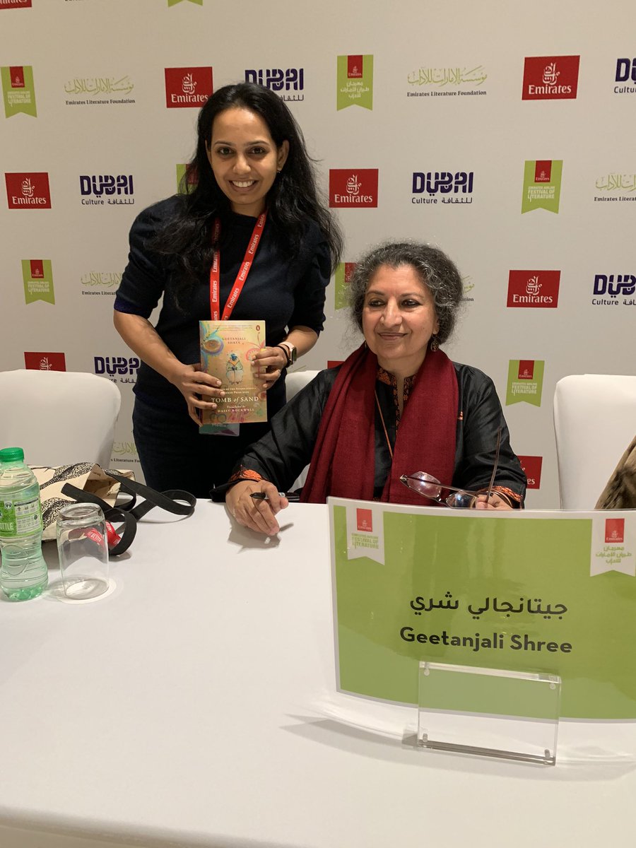 Pranitha Menon (@menonpranitha) on Twitter photo Geethanjali Shree is not only the <a href="/TheBookerPrizes/">The Booker Prizes</a> winner for Tomb of Sand but also an amazing orator. #WritingCommmunity #Author #EmiratesLitFest Geethanjali Shree is not only the <a href="/TheBookerPrizes/">The Booker Prizes</a> winner for Tomb of Sand but also an amazing orator. #WritingCommmunity #Author #EmiratesLitFest