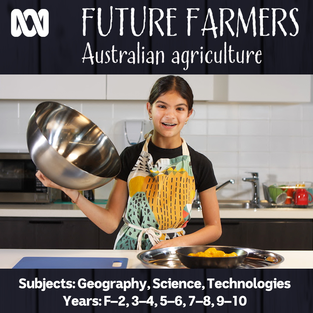 ABCEducationAU's tweet photo. The new #FutureFarmers series is a fabulous one to bookmark for this year, teachers! The resources explore concepts in #geography, #science and #technologies and are aligned to the Australian Curriculum. https://t.co/k5AjVo3ulc #AgEducation https://t.co/yH44edhBAV
