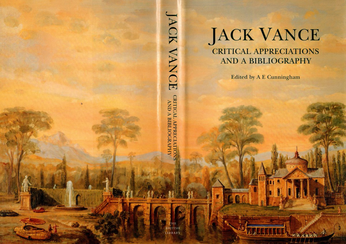 Ranaroth2's tweet photo. A. E. Cunningham (ed.), Jack Vance: Critical Appreciations and a Bibliography, The British Library, 2000. Cover: Paul Rhoads. Limited edition of 1,000 copies. #BookCover #JackVance #PaulRhoads #TheBritishLibrary #critical #appreciations #bibliography @thatsgoodweb https://t.co/yrR80tcuvM
