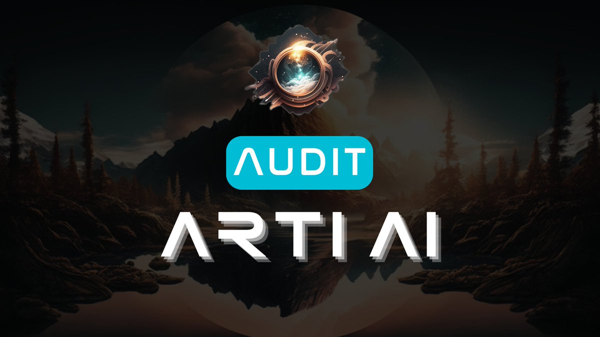 💠 Arti AI - AUDIT done by Cyberscope 💠

github.com/cyberscope-io/…
coinscope.co/coin/aii/audit

x.com/cyberscope_io/…

📌Presale link: pinksale.finance/launchpad/0x50…

📌ARTI AI: arti-ai.store/playground

For more details: t.me/ARTIAI_CHANNEL…