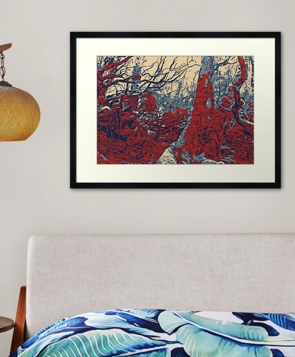 #framedprints #art #redforest #spookyforest #ancientforest #ancienttrees #cradlemountain #tasmania #austrália #australianart #australianartist #boldandbeautiful #bright #red #rmdscreations #redbubble #artprintsforsale