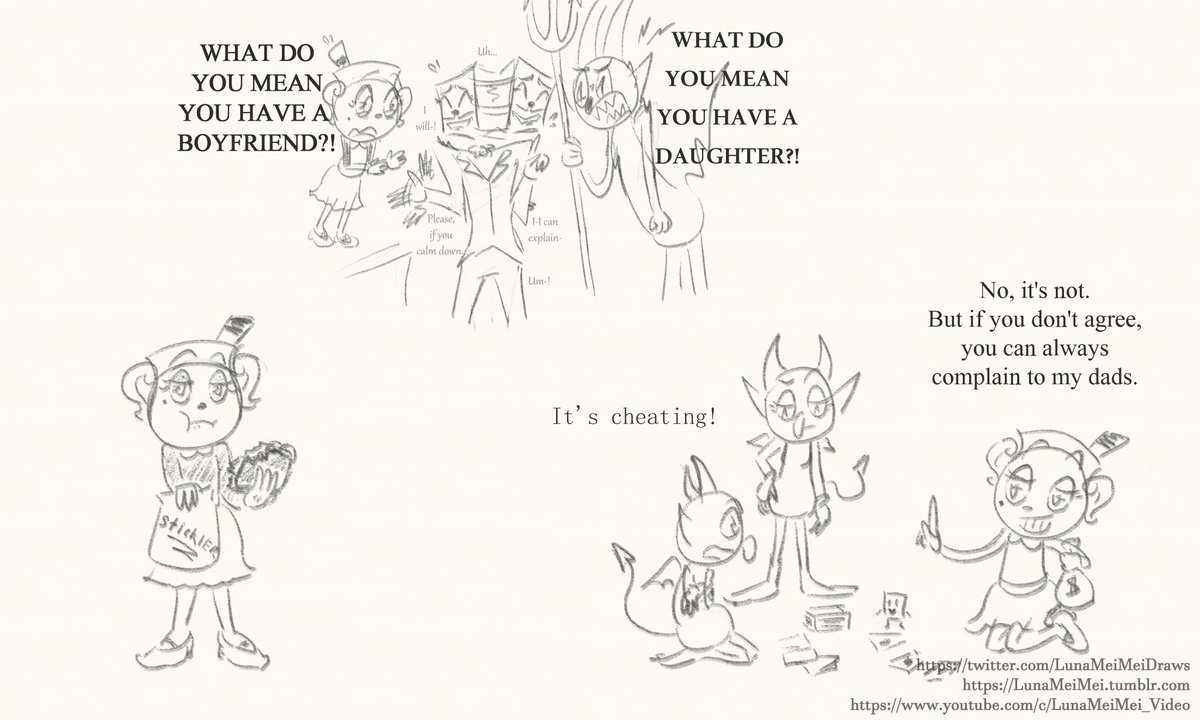 Lunasan on Twitter "Suddenly, one of my many ideas CupheadAU