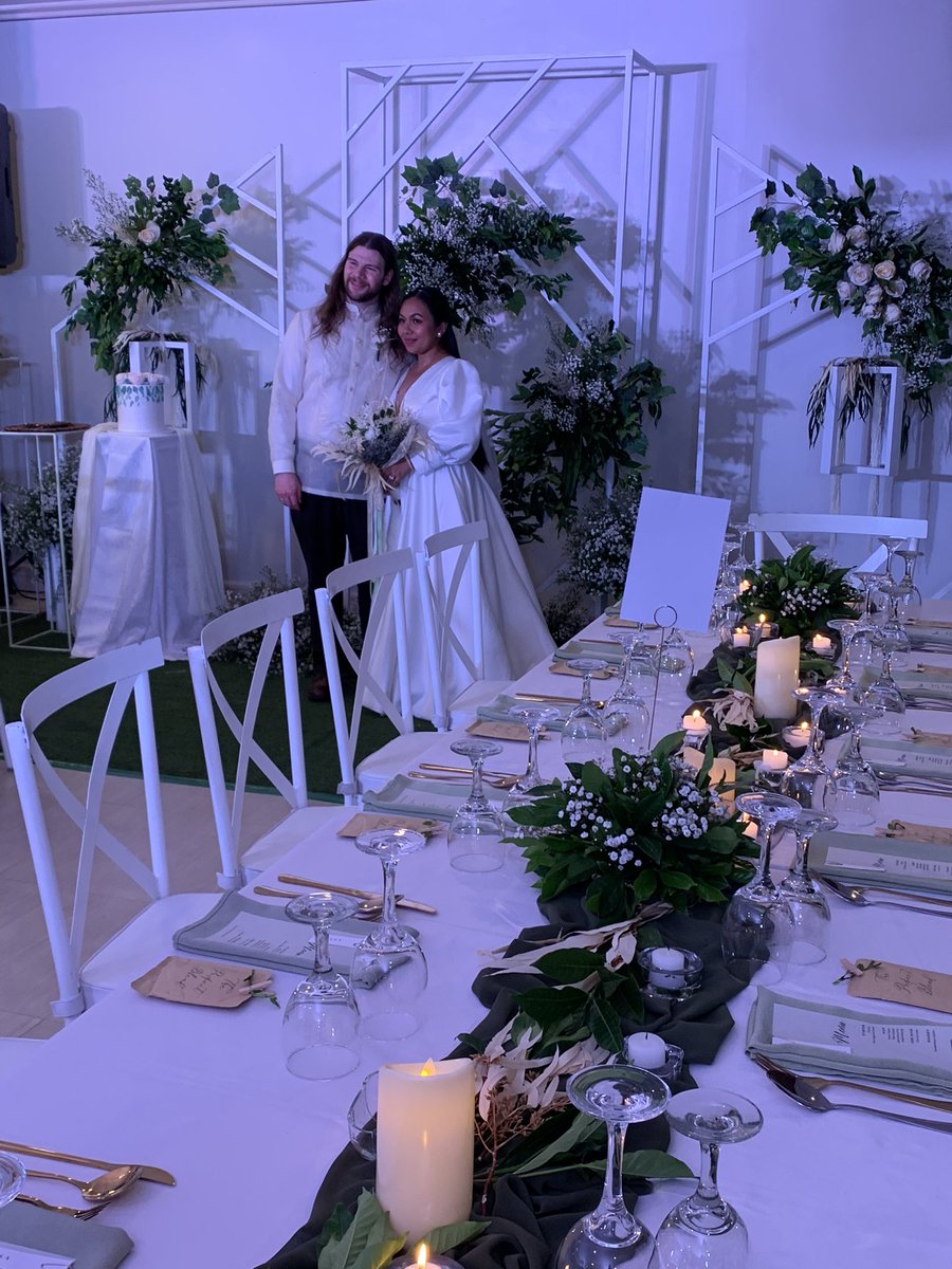 Markquee_MILES's tweet photo. Mr &amp; Mrs. Roycraft 💚🍃 #WeddingsByEventials @eventialsPH https://t.co/k3K50JFMxu