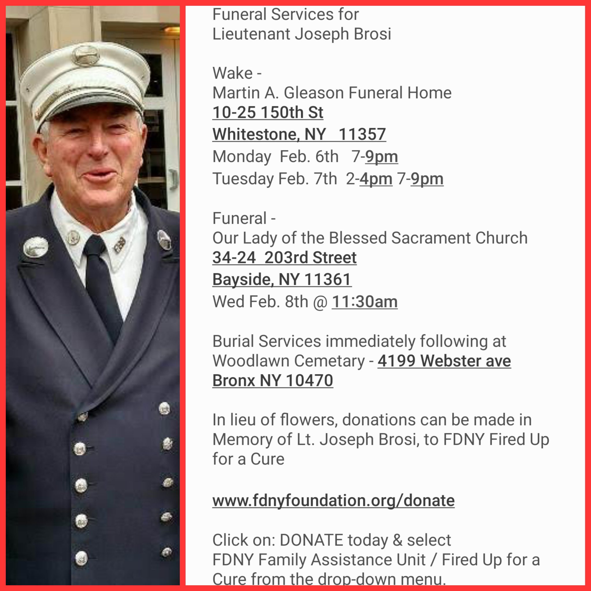 UFOA 854 on Twitter "It is with the deepest regret the Uniformed Fire