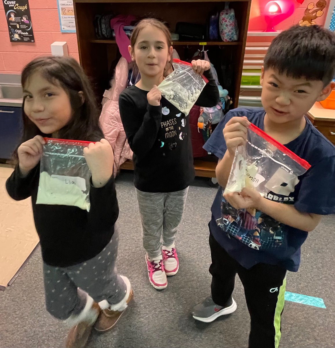 Mrs. Wind's and Mrs. Kelley's students used their critical thinking skills during our "Mystery Goop" lesson while they  explored solids and liquids. <a href="/centreridgees/">Centre Ridge Rams</a>