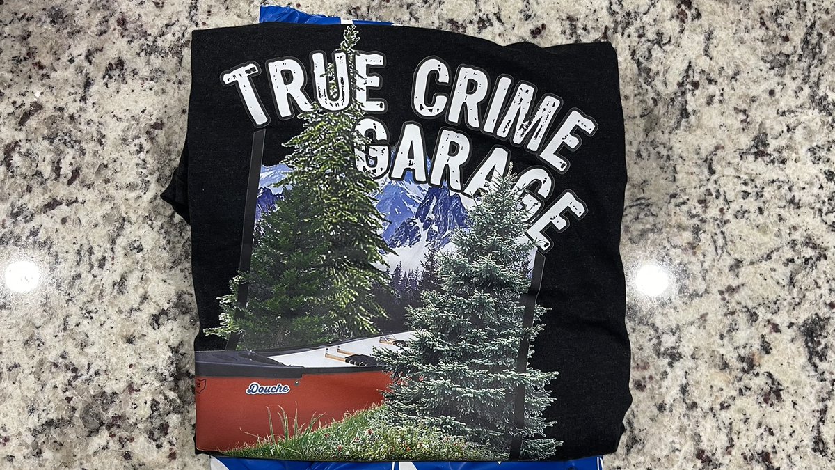 It’s ALWAYS a good day when this package shows up in my mailbox!! I am beyond excited about my Bob Ross painted Douche Canoe shirt!! 😍😍 #truecrimegarage #captain #colonel #bobross #happylittletrees #douchecanoe @truecrimegarage @TCGNIC @TCGCaptain