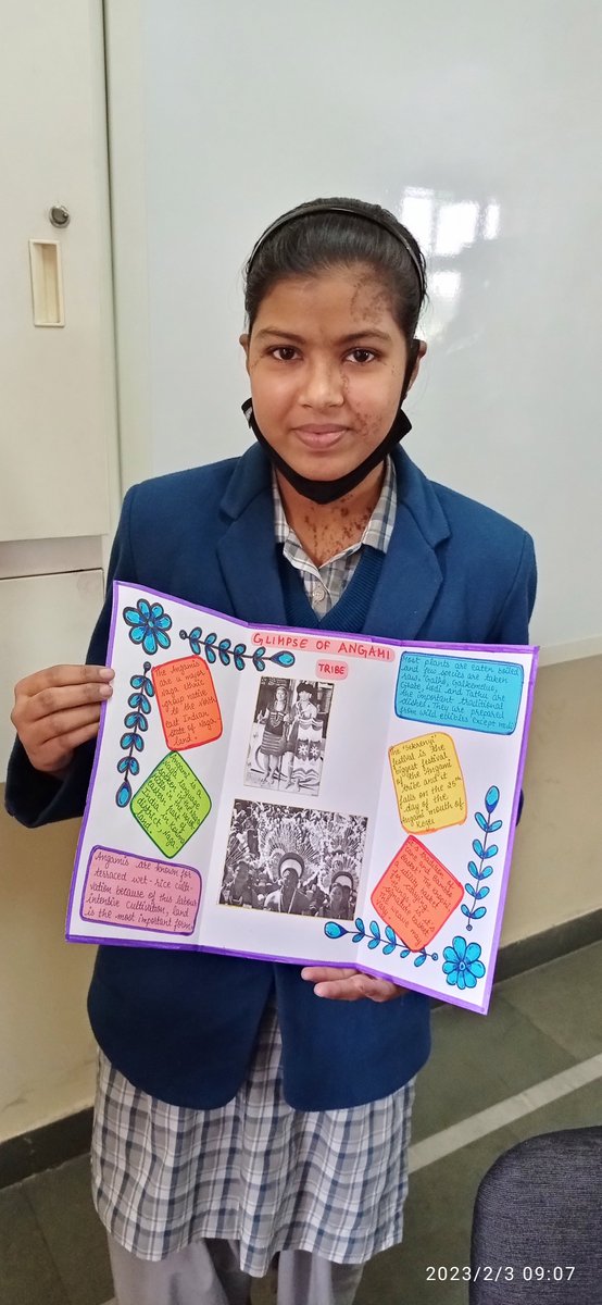 SSaurakhia's tweet photo. The students of Grade IX learnt the dialectical relationship between past &amp; present, the historiography of Tribal and Local Histories of India through Brochure-making #BackToTheFuture #ArtIntegrated Learning https://t.co/N6zBok4OYZ