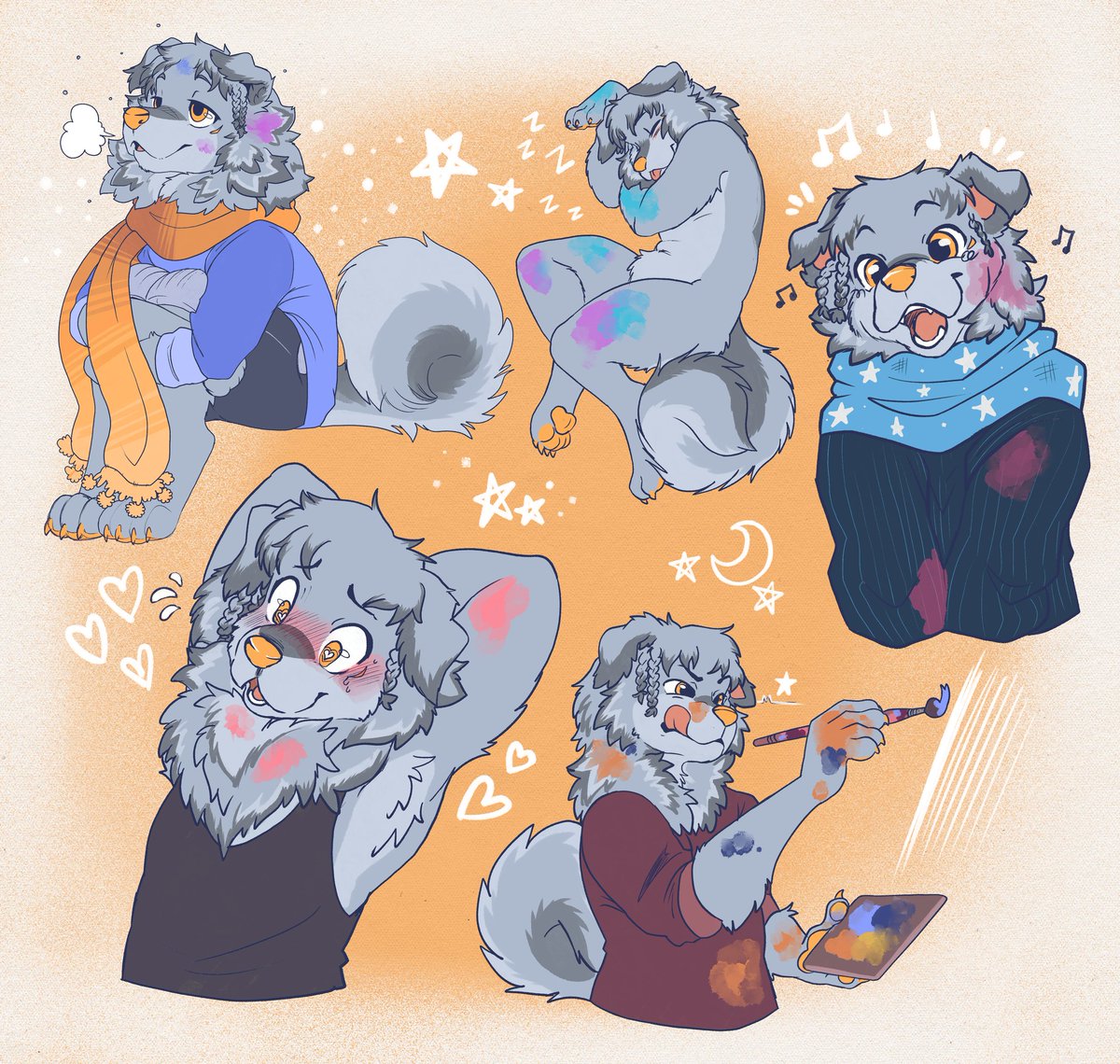 FactoryAss's tweet photo. Got the cutest sketch sheet of my boi from @faefyxe, absolutely go check them out if you aren't already following them! https://t.co/ZEbdMAIuem