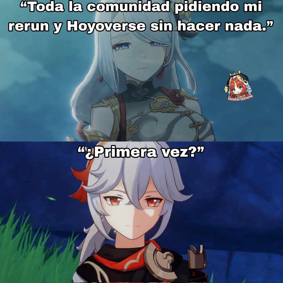 GenshinUniverse's tweet photo. Con fe para la 8.5.

#GenshinImpact #Genshinmemes #Shenhe https://t.co/vzy4ERq0hY