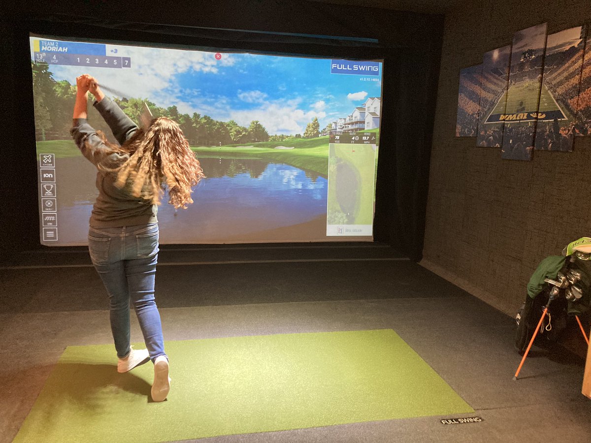 cmolewis7's tweet photo. Had a blast at Moriah’s company Christmas party! Got to swing them for the first time in months! Moriah for the first time in a year! She’s still got it ⛳️ @stpowell87 @pmathyan https://t.co/l1mC8yjFYh