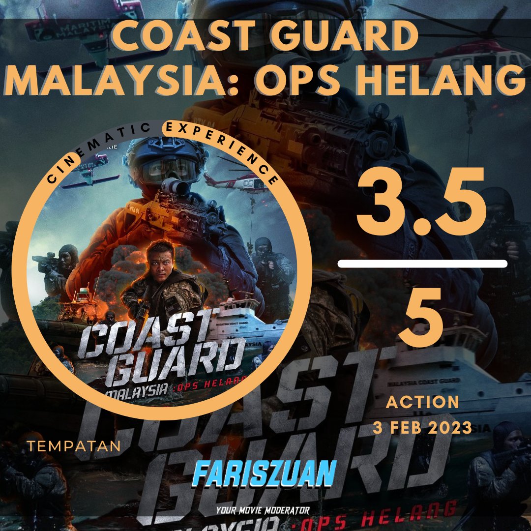 Fariszuone10's tweet photo. #CoastGuardOpsHelang adalah filem unit beruniform made in Malaysia yang paling best setakat ni.
Villain padu nak mati ๐ญ๐ญ
Tembak orang tanpa segan silu.
Tak puas 1j30m ๐ฅน๐ฅน https://t.co/LU8DjU6ikA