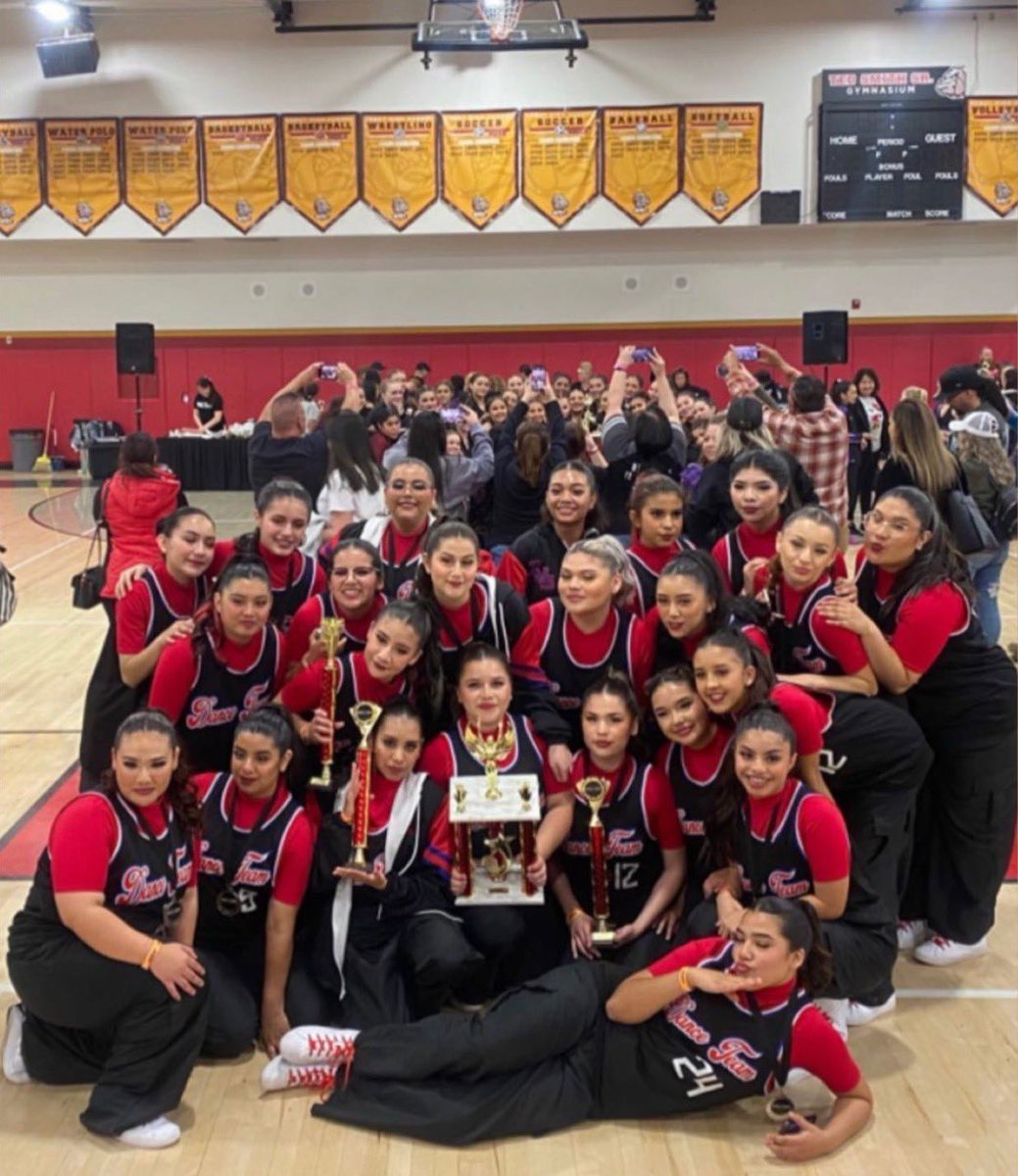 IHS Dance Team bringing home that 🏆!! These amazing dancers work so hard, we are so proud! ❤️💙💯🙌🏼👊🏼 
#RajahsRiseAsOne <a href="/IndioHS_Sports/">Indio High School Athletics</a> @IHSRajahs @CoachMacMac2 <a href="/DesertSandsUSD/">Desert Sands USD</a> <a href="/DesertSunSports/">Desert Sun Sports</a>