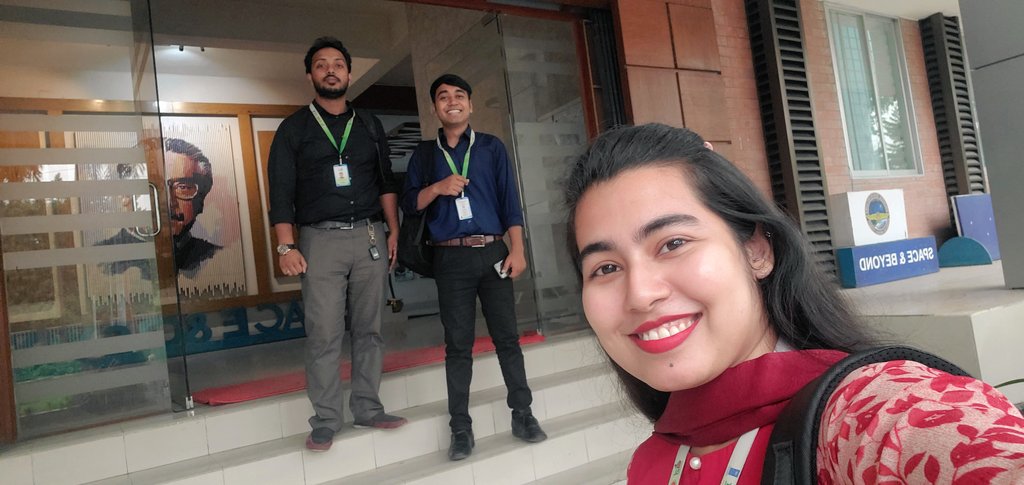 @GLEE2023 Team Bangladesh for the femto satellite to be sent to the moon! This would be the first deep space satellite to be made in Bangladesh 🇧🇩 It was my dream to be an astronaut. How life surprises you! 😮 🎉💙 #a2i #SmartBangladesh #NASA #GLEEMission #GLEEMission2023