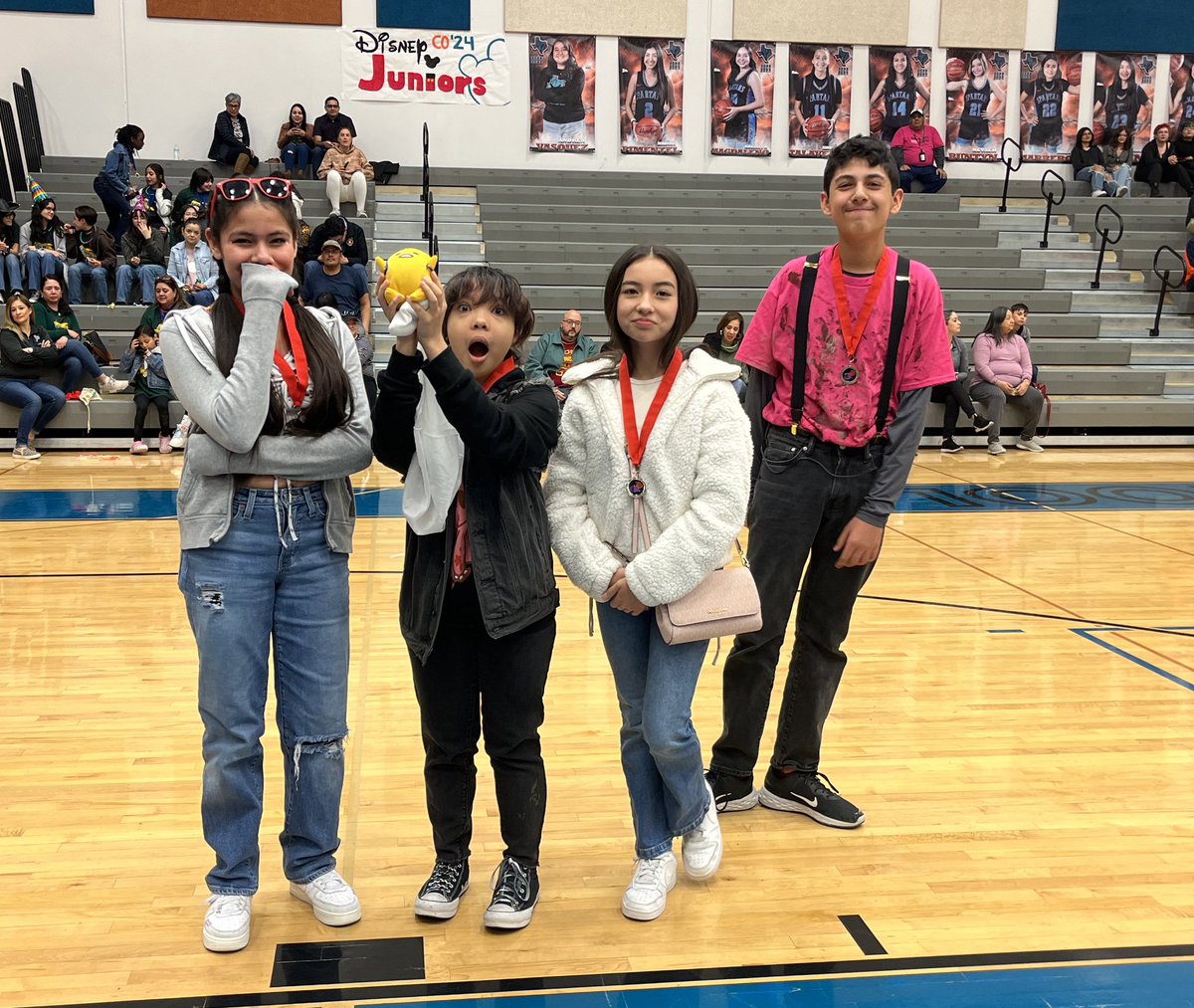 sindy_m01's tweet photo. I am so proud to see my DI kiddos receiving 2nd place. They put their heart into it today for Flip The Script. And to celebrate they will be planning a karaoke night in theme with their skit! 🤍💙💚 #sayestocreativity #creativitybus @WDSlider_MS @westtexasdi https://t.co/eaBRGgFz2o