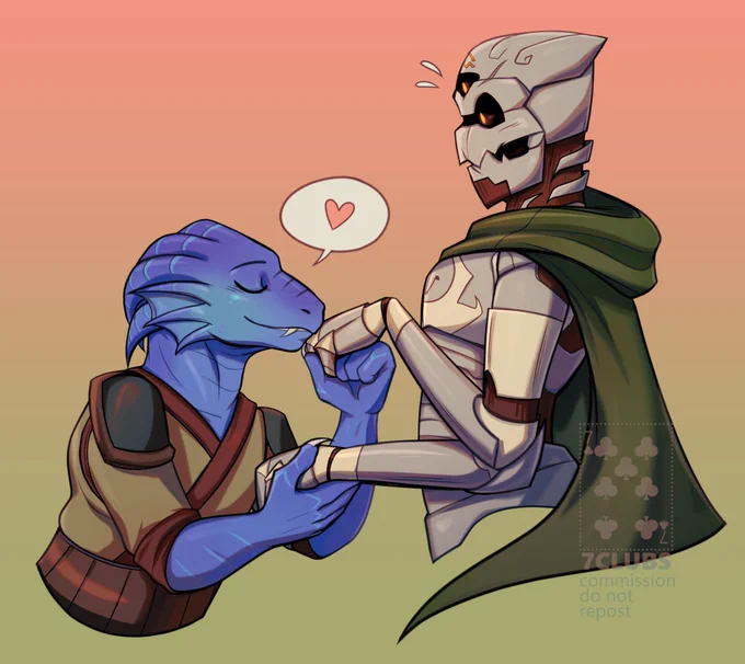 [ commission / anthro / dnd ] Recent smooth color comm I liked! Hand kissy :} 