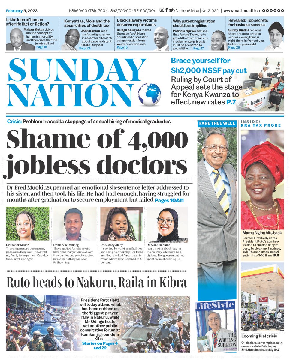 Shame of 4,000 jobless doctors

epaper.nation.africa/product/daily-…