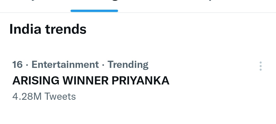TheKhabriTweets's tweet photo. ARISING WINNER PRIYANKA has already crossed 4 million tweets and is still trending in india
retweet if you are still participating in the trend https://t.co/kJQjStTkuy